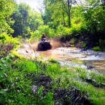Plowing through mud near Toney Fork