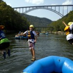 Young rafters leap into New River
