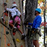 Climbing wall at River Riders Adventure Park