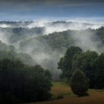 Misty ridges near Staats Mills