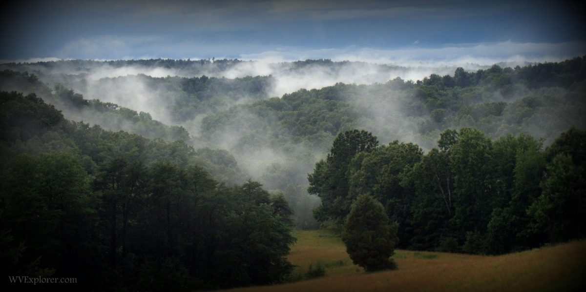 Misty ridges near Staats Mills