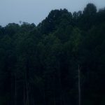 Moon above North Bend Lake