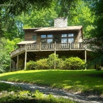 Lodge in the woods near Summersville Lake