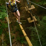 Balance is essential on the Timber Trek