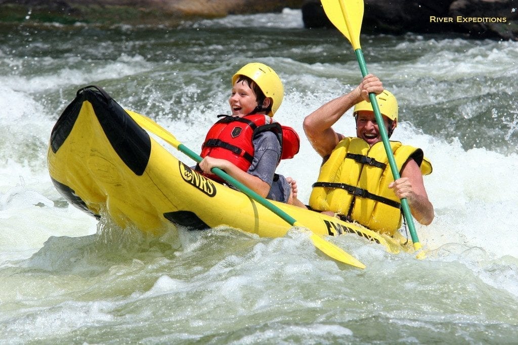 Duo paddling the New River, River Expeditions