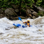 Kayaker navigates Gauley River whitewater