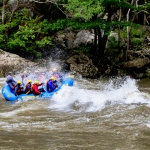 Rafters charge into wave on Gauley River