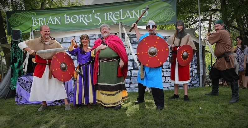 Reenactors on parade