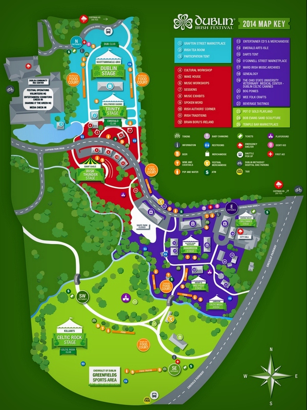 Map of Dublin Irish Festival 2014