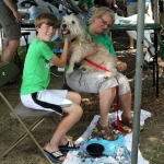 Boy and Irish Terrier