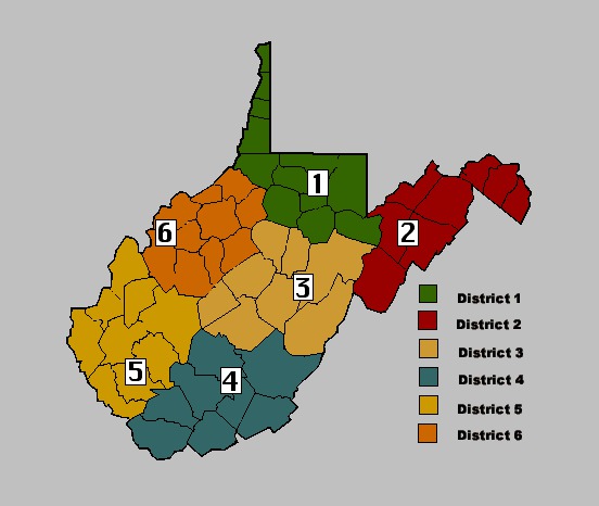West Virginia DNR Districts