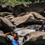 Kayaker descends fall on Dries of New River