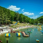 Festival-goers at ACE Waterpark