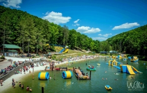 Swimmers cavort at the waterpark at ACE Adventure Resort