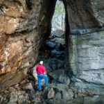 Hiker at Needles Eye
