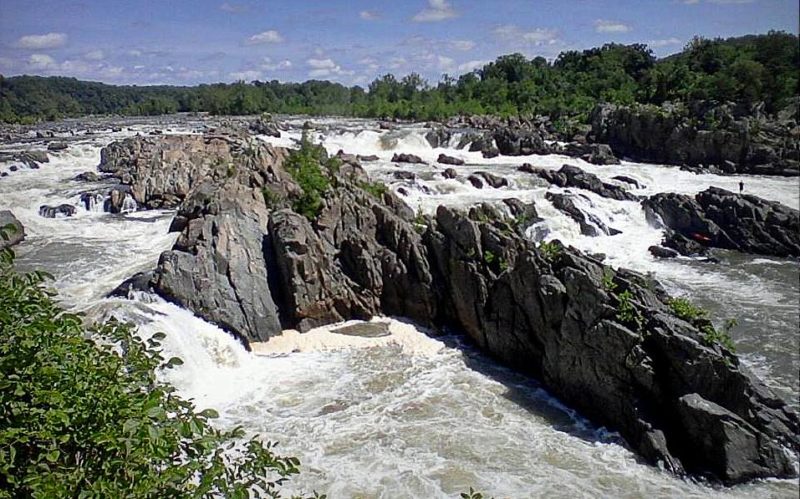 The Potomac River thunders though its Great Falls near Washington, D.C.