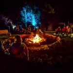 Fire-ring gathering at Culturefest