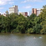 Kayakers on Monongahela at Fairmont WV