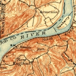 Historical Map showing Newberry and Mustapha islands