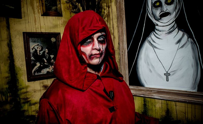 An actor portrays at ghoul during Fright Nights at The Resort at Glade Springs.
