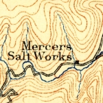 1895 USGS Topo showing Mercer Salt Works