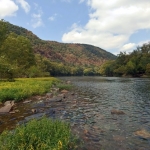 The New River looking downstream from Lick Creek