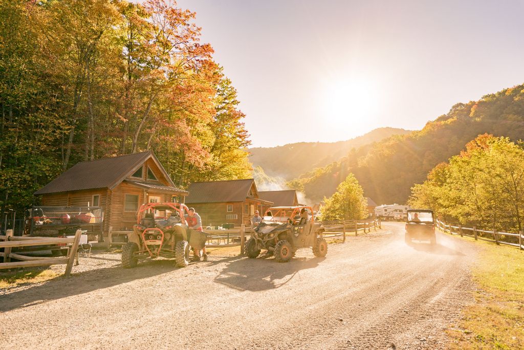 UTVs gather at the Ashland Resort in McDowell County.