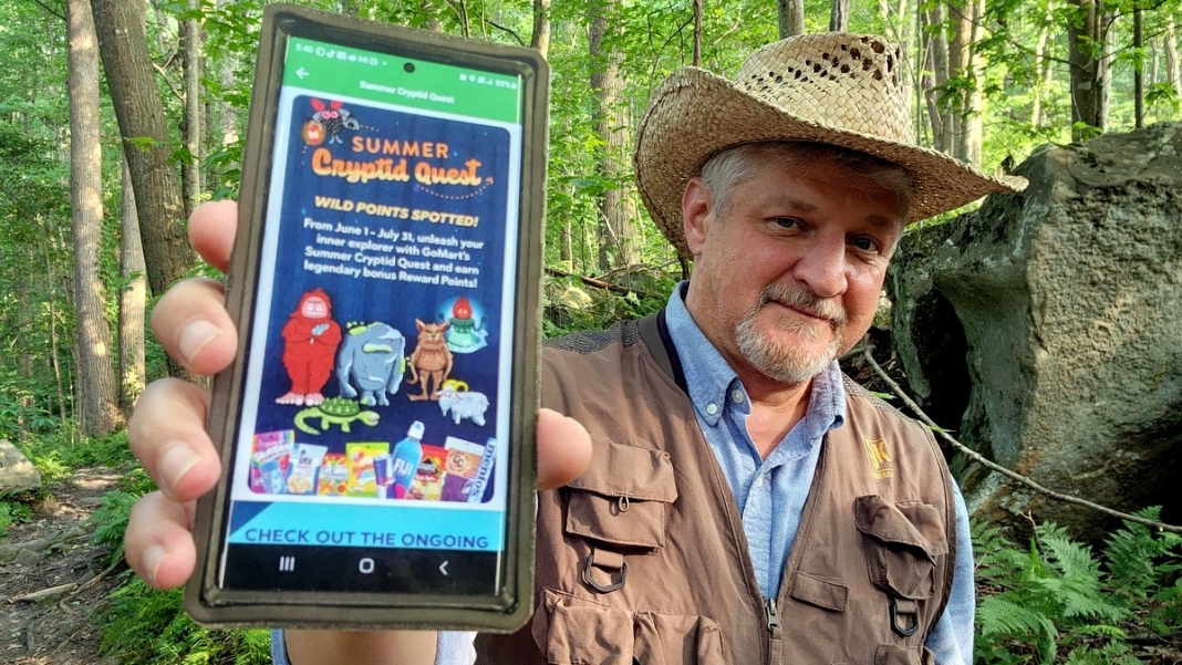 David Sibray Installs Gomart Cryptid Quest in West Virginia