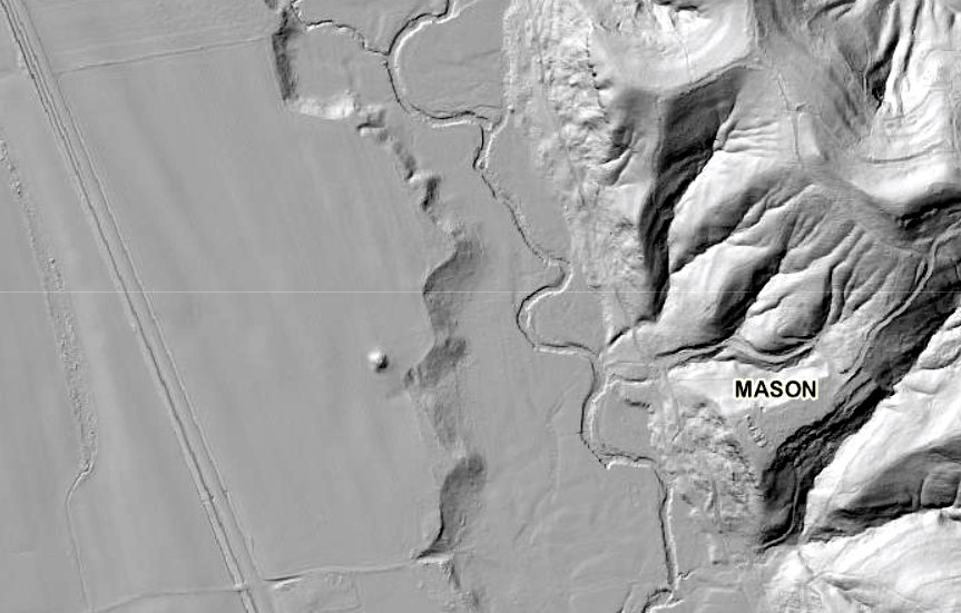 Grayscale Map of May Moore Mound