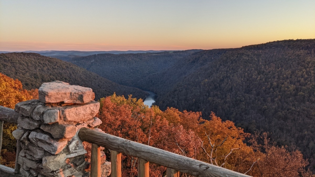 View Eastward From Coopers Rock in West Virginia