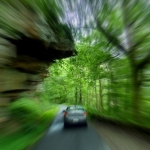 Road beneath New River Gorge Bridge
