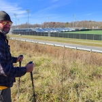 Levi Moore rucking in West Virginia