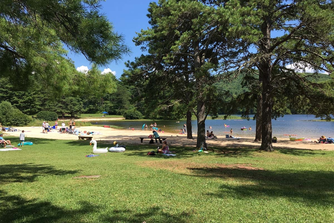 Beach At Lake Sherwood in West Virginia
