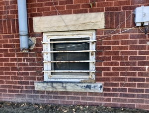 Bars on Booth House windows