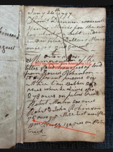 Selection from Robinson Notebook