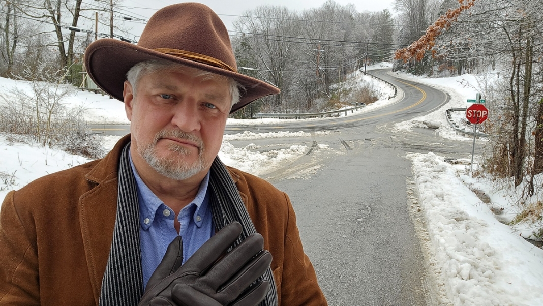 David Sibray at the Stanaford Massacre Site