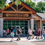 Crowds gather at the Claudia Workman Wildlife Education Center