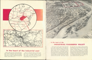 A brochure advertises the industrial potential of South Charleston and features the ordnance in upper right.