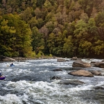 Paddling on Gauley River