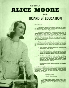 Alice Moore Re-election Poster