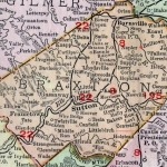 Early 1900s map showing Bulltown, West Virginia