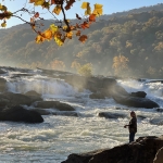 Fishing at Sandstone Falls