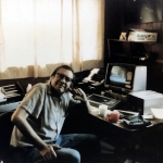 Gray Barker at his desk