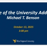 Video Thumbnail: WVU President Michael T. Benson delivers his first State of the University Address