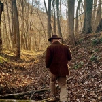 David Sibray walks at Lilly, West Virginia