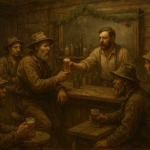 Loggers in a West Virginia saloon