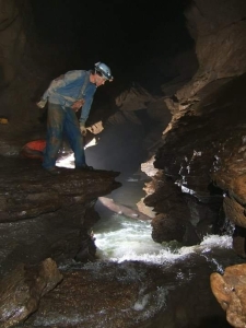 Culverson Creek roars through a cavern in northern Greenbrier County. (Photo courtesy Bill Balfour)