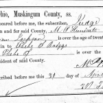 Marriage affidavit certificate for Phoebe and William